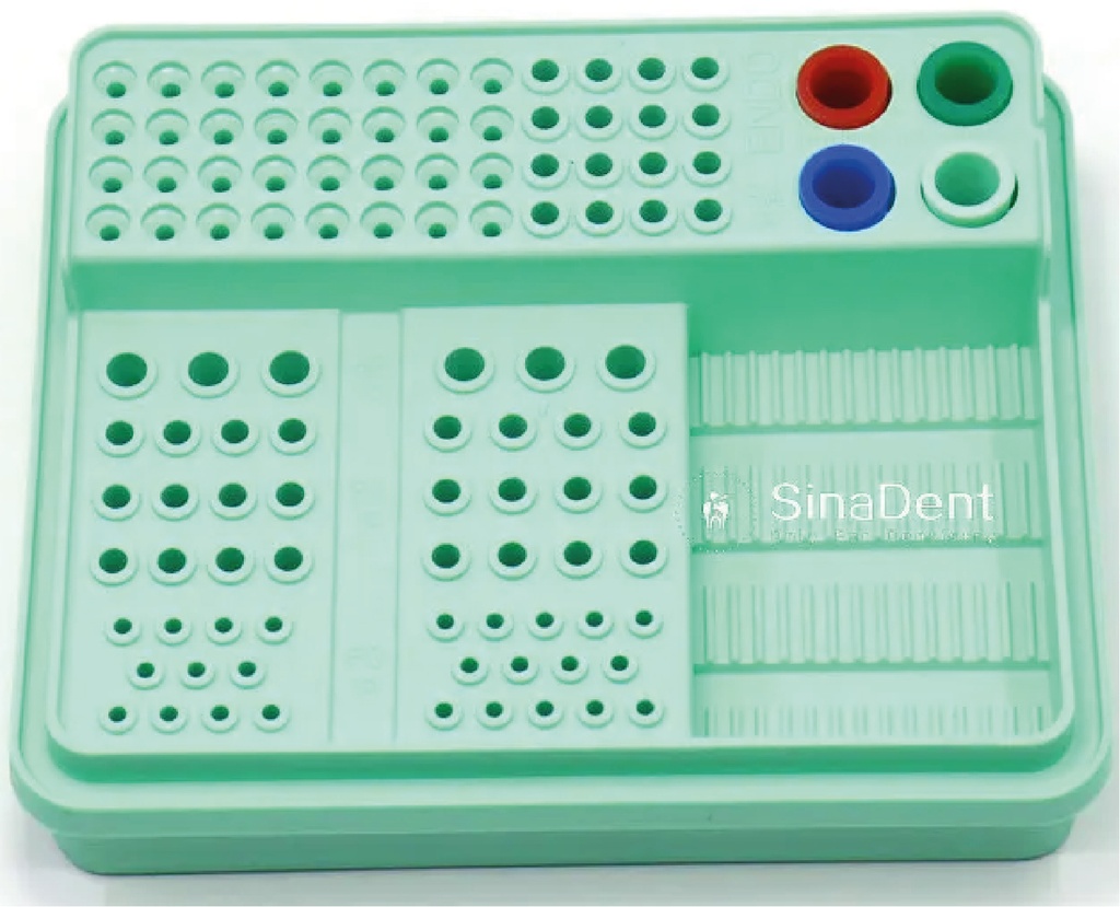 Dental Endo Box Plastic Green (116 Holes)