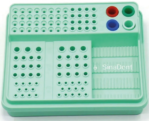 Dental Endo Box Plastic Green (116 Holes)